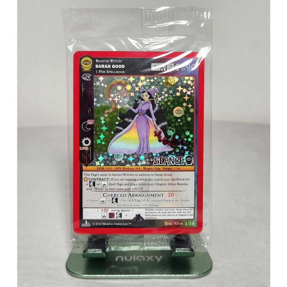 Sarah Good MetaZoo Science 1st Edition Holo Promo Card 2022 New Sealed